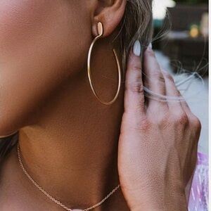 Kendra Scott Pepper Hoop Earrings Rose Gold